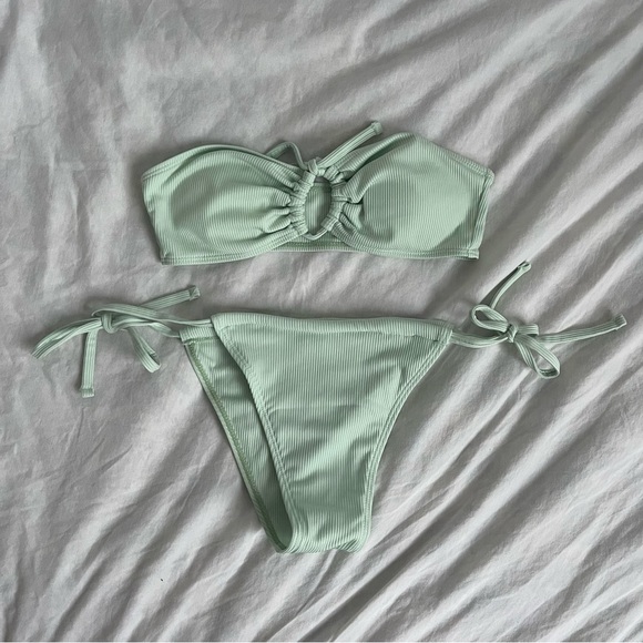 SHEIN Light Green Swimsuit Bikini Set - Picture 1 of 3